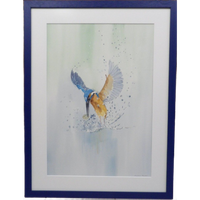 Aquarel "ijsvogel" Christine Desender