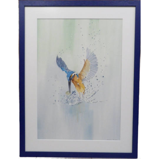 Aquarel "ijsvogel" Christine Desender 1