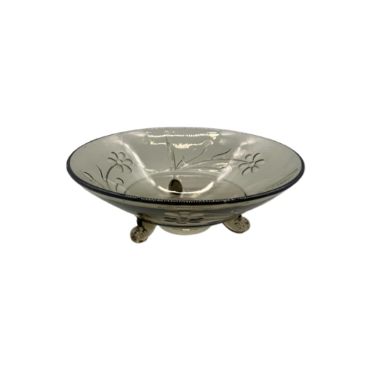 Rookglas Persglas Schaaltje Met Bloemmotief 1