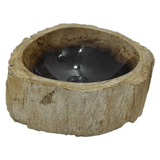 Fossiel Houten Wasbak | Zwart 1