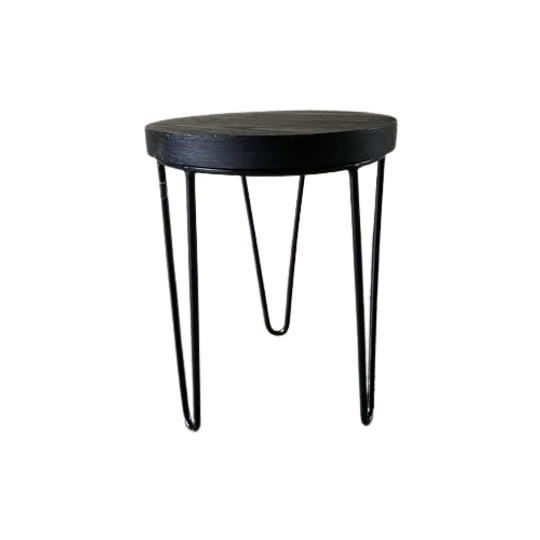 Krukje Rond Hout Zwart 1