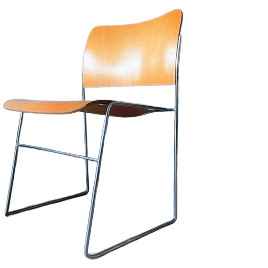 6x David Rowland For Howe - 40/4 Sled-base Side Chair 1