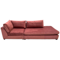 4x6 sofa - X2 Modulaire Bank Wijnrood Velours