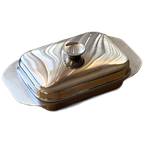 Vintage Stainless Steel Butter Dish thumbnail 1