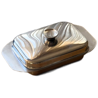 Vintage Stainless Steel Butter Dish