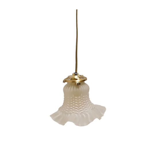 Hanglampje Art Deco Kapje Geschulpt, Frankrijk Jaren '20/anno Nu. 1