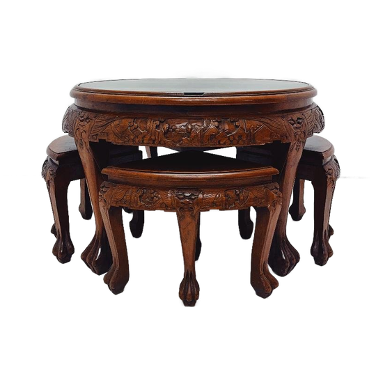 Chinese Salontafel Met Krukjes 1