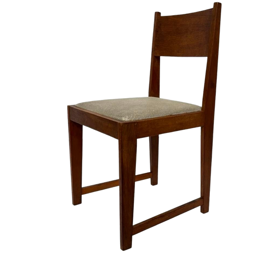 Art Deco Eetkamerstoel Eiken Jaren 30 Design Minimalisch 1