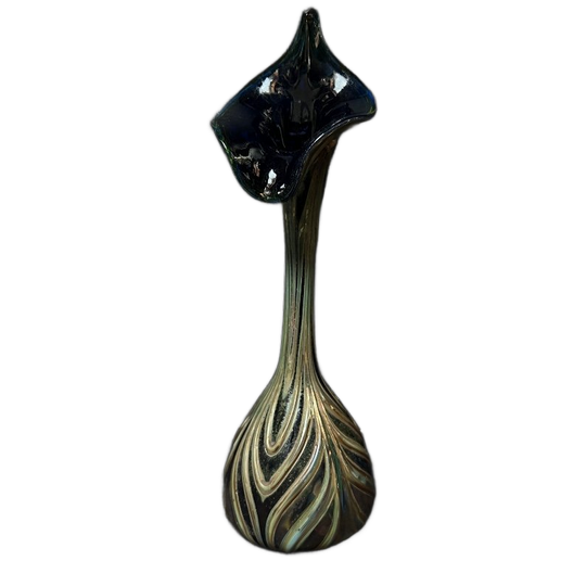 Antieke Art Nouveau Glazen Vaas 1