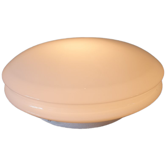 Vintage Raak Amsterdam Opaline Ufo-glazen Plafondlamp 1
