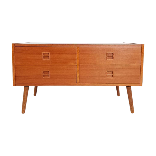 Vintage Ladekastje Teak | 4 Lades Ladenkast Danish Design