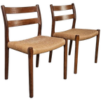 Vintage Deense Stoelen, Niels Møller Model 84 thumbnail 1