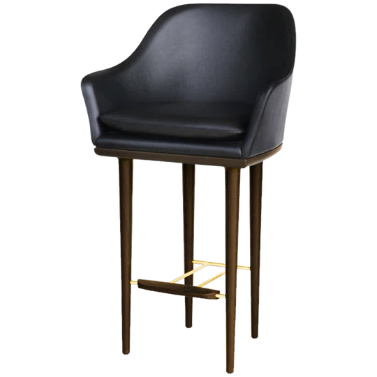 stellar works | Lunar Sh750 Barkruk Leer Bellagio Zwart 1