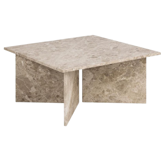 Jukaa Salontafel - 90 X 90 Cm - Beige Marmer 1