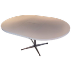 Vintage Eettafel Pastoe Witte Uitschuifbare Tafel Ovaal thumbnail 1