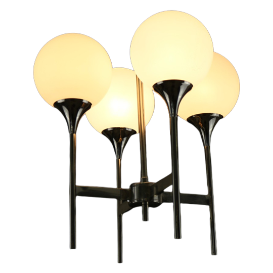 Stijlvolle Sciolari Design Kroonluchter Van Boulanger België *** 1960's *** Topkwaliteit 1