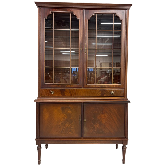 Antieke Engelse Vitrine-/servieskast 1