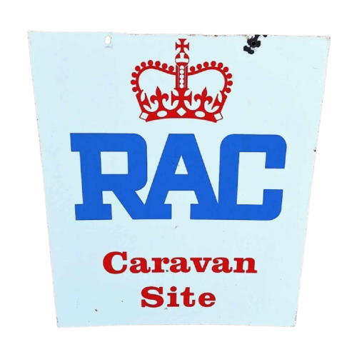 Zwaar Emaille, Geëmailleerd Bord Rac Caravan Site