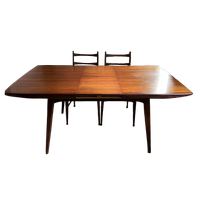 Louis van Teeffelen Teak Tafelset, Met 4 Stoelen