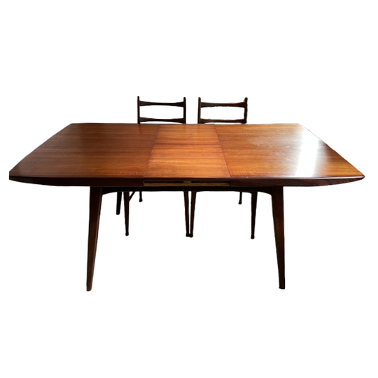 Louis van Teeffelen Teak Tafelset, Met 4 Stoelen 1