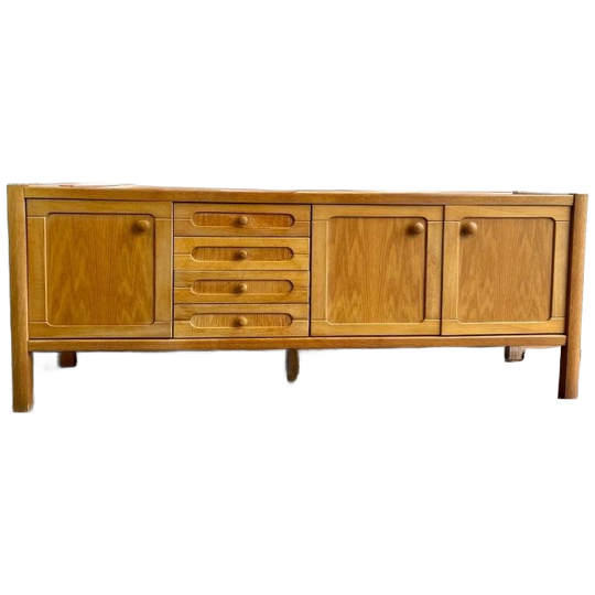 Vintage Houten Dressoir /buffetkast / Lange Kast 1