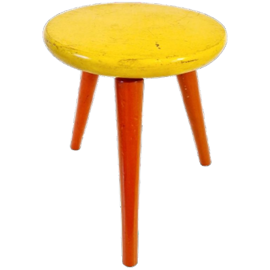 Vintage Krukje Houten Melkkrukje Retro Plantentafel Tafeltje 1