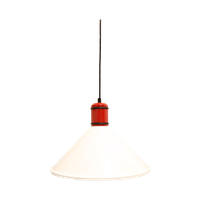 Vintage Design Lamp Wit/Rood/Zwart, Frankrijk Jaren '70