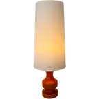 Space Age Tafellamp Met Oranje Glazen Voet thumbnail 1