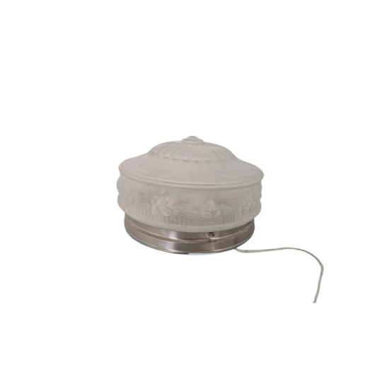 Grote Glazen Vintage Plafondlamp Handgeblazen. 1