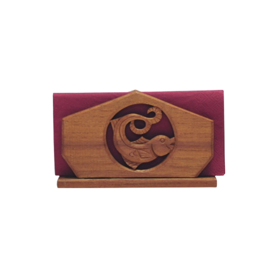 Houten Servetten Houder Vis 1