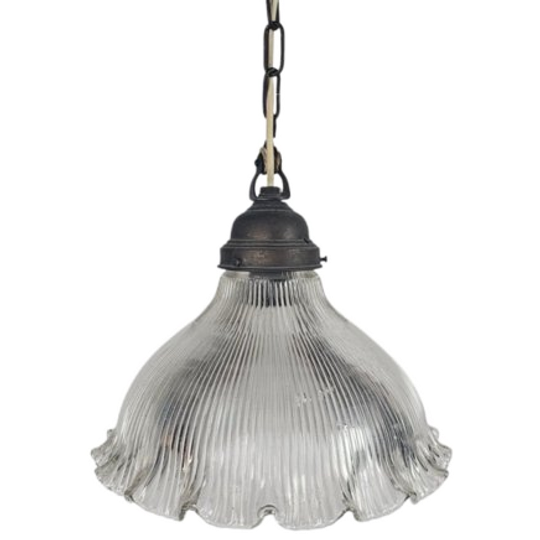 Art Deco - Holophane - Hanglamp - Kristal - 1950s 1