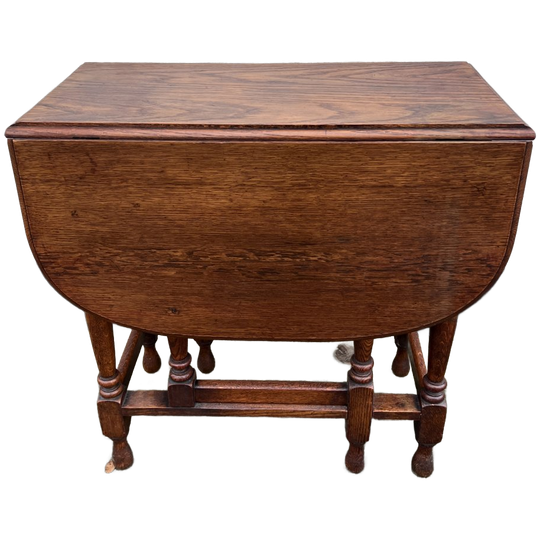 Antiek Engels Eiken Hangoortafel, Maten Volgen Nog 1