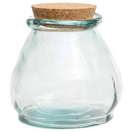 Bazar Bizar | De Belly Glazen Pot - Blauw - S 1