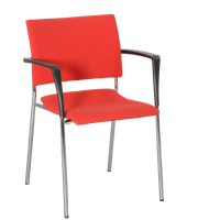 Casala Feniks Vergaderstoel, Rood, 4-Poot Onderstel