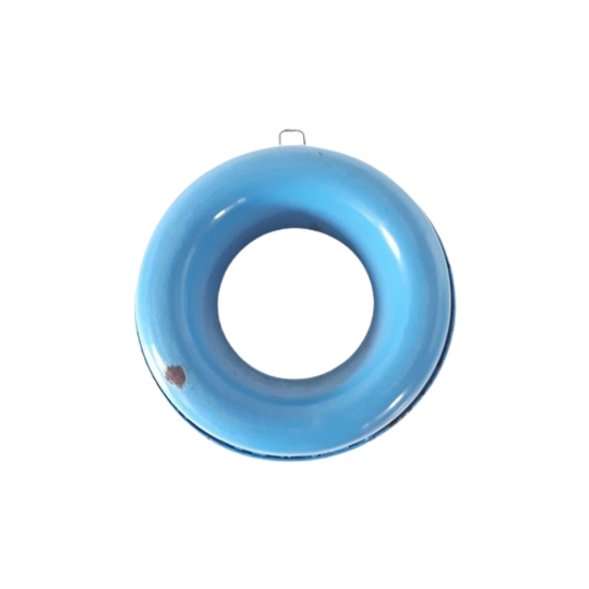 Antieke Tulband Ring Blauw Emaille Rijstring 1