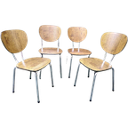 Prachtige Set Van 4 Vintage Retro Stoelen thumbnail 1