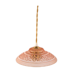 Vintage Lampenkap Glas – Oudroze/Zalm thumbnail 1