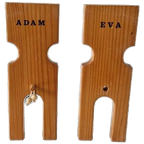 70's Pinewood Adam En Eva Beeldjes Beeldje thumbnail 1