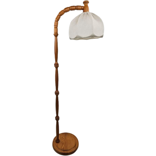 Houten Vintage Vloerlamp