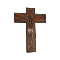 Houten Beschilderd Crucifix