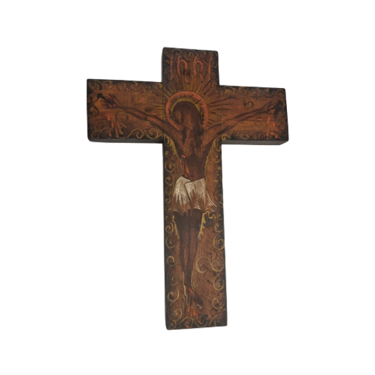 Houten Beschilderd Crucifix 1