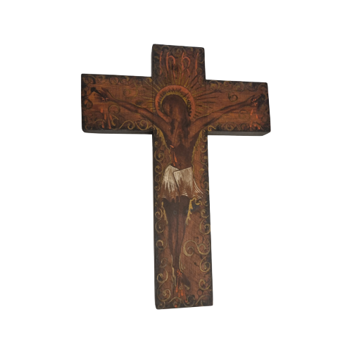 Houten Beschilderd Crucifix