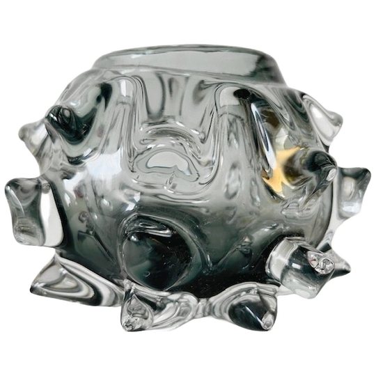 Polspotten Hobnail Glazen Waxinelichthouder Rookglas 1