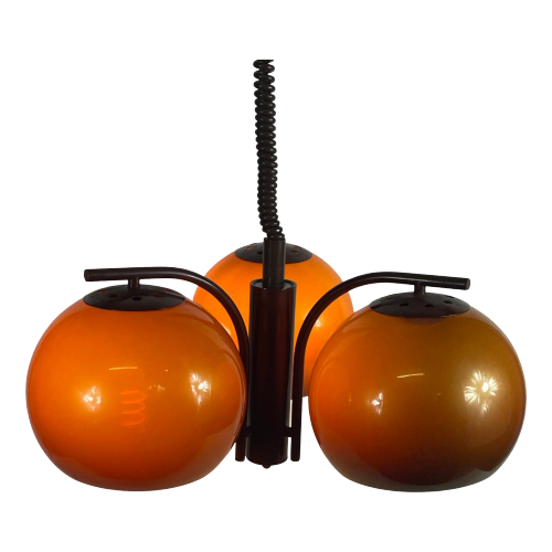 Mushroom Hanging Pendant With Three Spheres - Space Age / Pop Art - Including Adjustable Powercor
