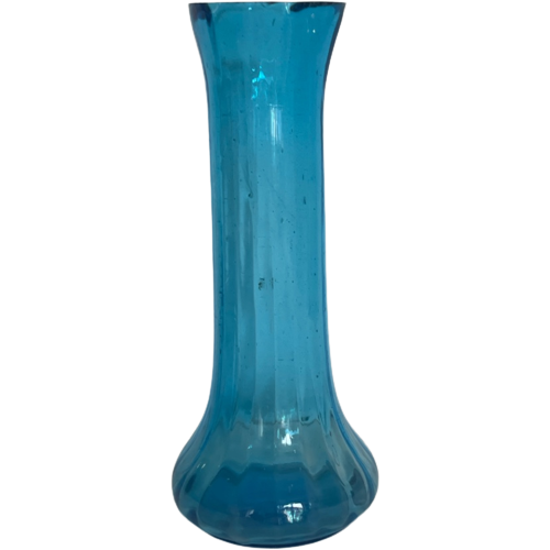 Antieke Blauwe Glazen Vaas
