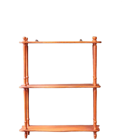Antieke Gedraaide Houten Plank 1