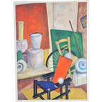 Vintage Schilderij Postwar Contemporary Stilleven Rietveld thumbnail 1