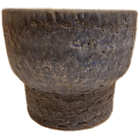 Vintage Bloempot Blauwe Keramieke Pot Jaren 70