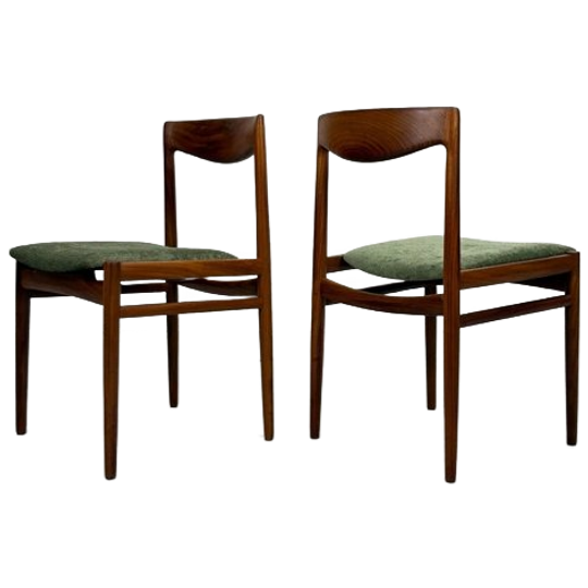 Set Vintage Lübke Eetkamerstoelen Deens Design 1