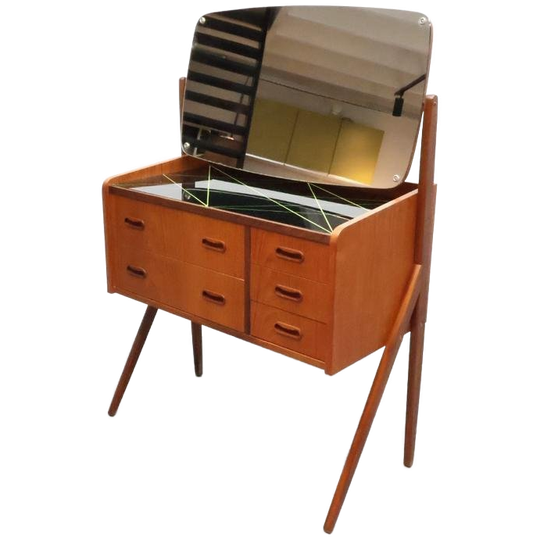 Mid Century Design Kaptafel Teak 1